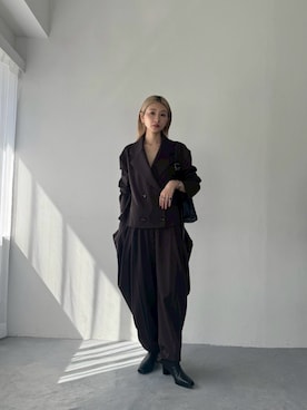 「アイテム（テーラードジャケット）」を使った、MariNakamuraさん（レディース・158cm・30代）の秋コーディネート