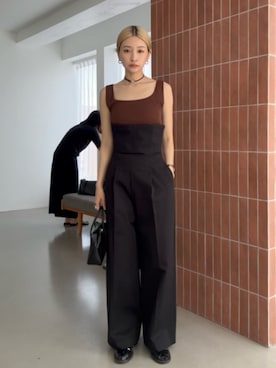 「ハイウエストパンツ」｜MariNakamuraさん（レディース・158cm）の夏コーディネート