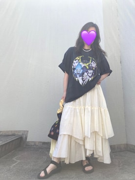 「MEDE19F（メデジュウキュウ）のアイテム（トップス）」を使った、まっこさん（レディース・157cm）の夏コーディネート