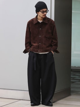 「Lui's（ルイス）のアイテム」を使った、イリザワさん（メンズ・168cm）の秋コーディネート