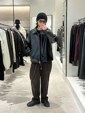 「アイテム（ブルゾン）」を使った、イリザワさん（メンズ・168cm・30代）の秋コーディネート