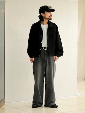 「Lui's（ルイス）のアイテム（ブルゾン）」を使った、イリザワさん（メンズ・168cm）の春コーディネート