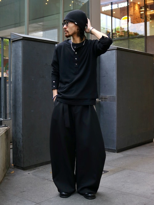 レイヤードヘンリーネックロングスリーブTシャツ（Tシャツ/カットソー