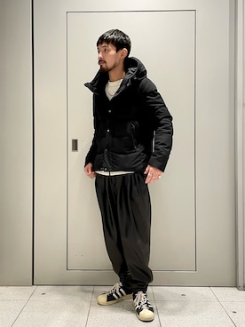 「Lui's（ルイス）のアイテム（ダウンジャケット/コート）」を使った、イリザワさん（メンズ・168cm）の冬コーディネート