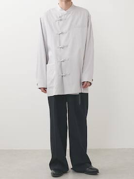 「Lui's（ルイス）のナローベルト（ベルト）」を使った、イリザワさん（メンズ・168cm）の春コーディネート