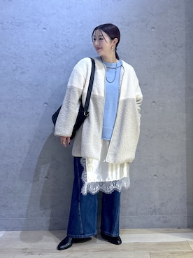 「アイテム（その他アウター）」を使った、hanaeさん（レディース・161cm・30代）の冬コーディネート