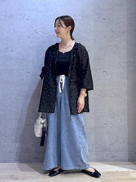 「LEPSIM（レプシィム）のソフトクッションパンプス　295881（パンプス、ブラック系）」を使った、hanaeさん（レディース・161cm）の秋コーディネート