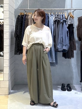「BAYFLOW（ベイフロー）のアイテム」を使った、hanaeさん（レディース・161cm）の夏コーディネート