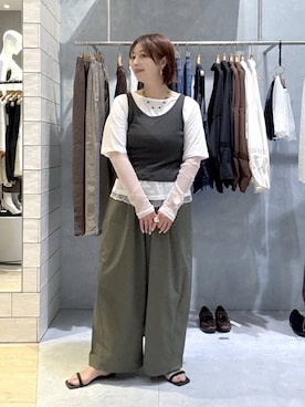 「BAYFLOW（ベイフロー）のアイテム」を使った、hanaeさん（レディース・161cm）の夏コーディネート