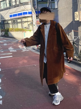 「Johnbull（ジョンブル）のアイテム（ステンカラーコート）」を使った、（＾Ｏ＾）さん（レディース・157cm）の冬コーディネート