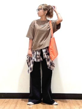 「SOMETHING（サムシング）のアイテム」を使った、Natsu☆さん（レディース・157cm）の夏コーディネート