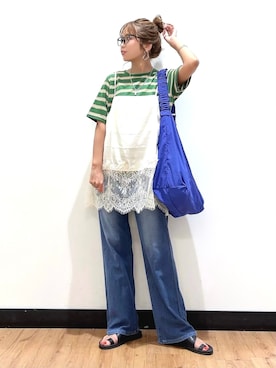 「EDWIN（エドウィン）のアイテム」を使った、Natsu☆さん（レディース・157cm）の夏コーディネート