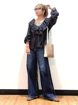 「SOMETHING（サムシング）のアイテム」を使った、Natsu☆さん（レディース・157cm）の秋コーディネート