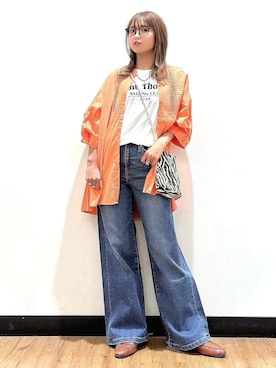 「SOMETHING（サムシング）のアイテム」を使った、Natsu☆さん（レディース・157cm）の春コーディネート