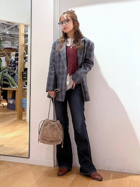 「SOMETHING（サムシング）のアイテム」を使った、Natsu☆さん（レディース・157cm）の秋コーディネート