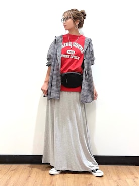 「BACK NUMBER（バックナンバー）のアイテム」を使った、Natsu☆さん（レディース・157cm）の夏コーディネート