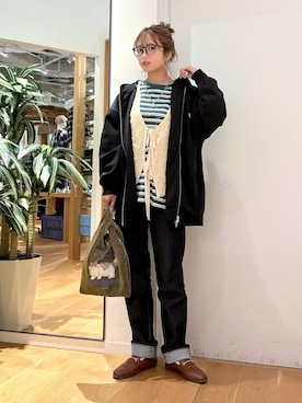 「SOMETHING（サムシング）のアイテム」を使った、Natsu☆さん（レディース・157cm）の秋コーディネート