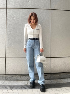 「FIG&VIPER（フィグアンドバイパー）のアイテム（パンツ）」を使った、FIG&VIPER_YUNAさん（レディース・160cm）の春コーディネート