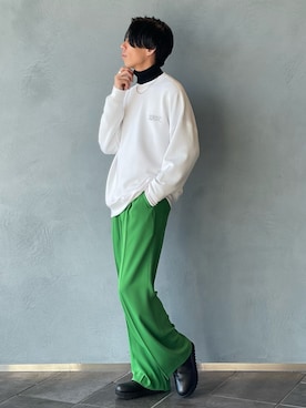 「Lui's（ルイス）のアイテム（スウェット）」を使った、SATORU KASAIさん（メンズ・178cm）の冬コーディネート