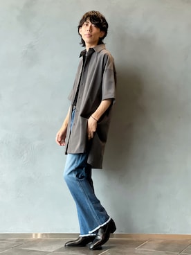 「Lui's（ルイス）のアイテム（シューズ）」を使った、SATORU KASAIさん（メンズ・178cm）の夏コーディネート