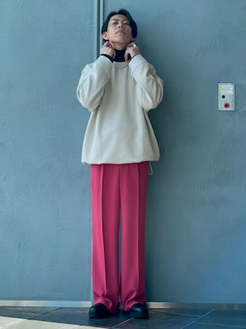 「Lui's（ルイス）のアイテム（スウェット）」を使った、SATORU KASAIさん（メンズ・178cm）の冬コーディネート