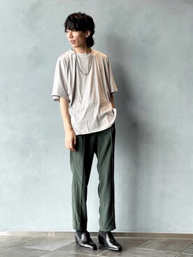 「Lui's（ルイス）のアイテム（シューズ）」を使った、SATORU KASAIさん（メンズ・178cm）の夏コーディネート