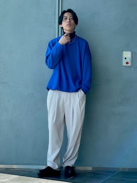「Lui's（ルイス）のアイテム（スウェット）」を使った、SATORU KASAIさん（メンズ・178cm）の冬コーディネート