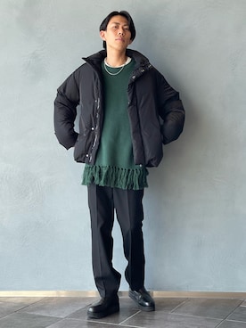 「Lui's（ルイス）のアイテム（ダウンジャケット/コート）」を使った、SATORU KASAIさん（メンズ・178cm）の冬コーディネート
