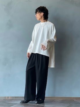 「Lui's（ルイス）のアイテム（ローファー）」を使った、SATORU KASAIさん（メンズ・178cm）の秋コーディネート