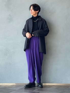 「Lui's（ルイス）のアイテム（カバーオール）」を使った、SATORU KASAIさん（メンズ・178cm）の冬コーディネート