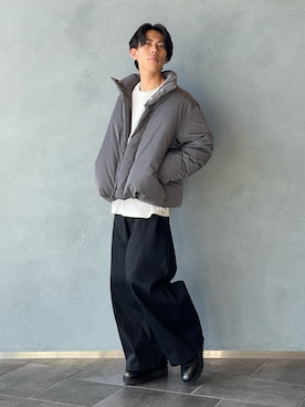 「Lui's（ルイス）のアイテム（ダウンジャケット/コート）」を使った、SATORU KASAIさん（メンズ・178cm）の冬コーディネート