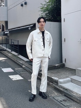 「LiNoH（リノー）のアイテム」を使った、Hisakiさん（メンズ・178cm）の春コーディネート