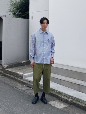 「LiNoH（リノー）のアイテム」を使った、Hisakiさん（メンズ・178cm）の春コーディネート