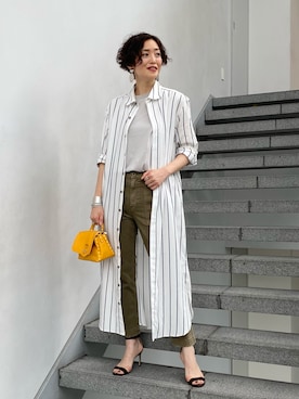 「EFFE BEAMS（エッフェビームス）のアイテム（バッグ）」を使った、Tomoko.Kさん（レディース・163cm）の夏コーディネート