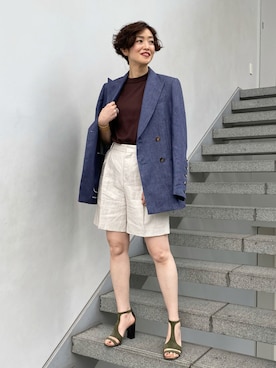 「EFFE BEAMS（エッフェビームス）のアイテム」を使った、Tomoko.Kさん（レディース・163cm）の夏コーディネート