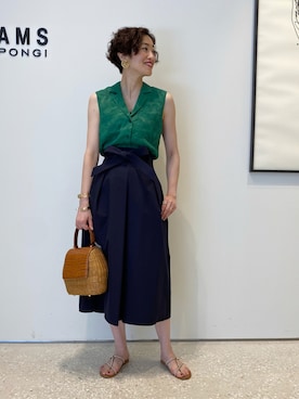 「アイテム（サンダル）」を使った、Tomoko.Kさん（レディース・163cm・40代）の夏コーディネート