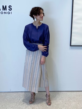 「EFFE BEAMS（エッフェビームス）のアイテム」を使った、Tomoko.Kさん（レディース・163cm）の夏コーディネート