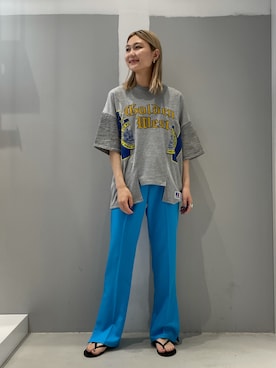 「NICOLAS LAINAS（ニコラスライナス）のアイテム」を使った、mizukiさん（レディース・155cm）の夏コーディネート