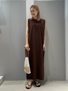 「JOINT WORKS（ジョイントワークス）のアイテム（ワンピース/ドレス）」を使った、mizukiさん（レディース・155cm）の夏コーディネート