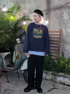 「oversize」｜「アイテム（その他シューズ）」を使った、ㄌさん（レディース・167cm）の春コーディネート