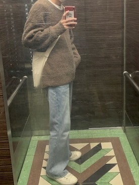 「ONIGIRI（オニギリ）のアイテム（トップス）」を使った、reoさん（メンズ・178cm）の秋コーディネート