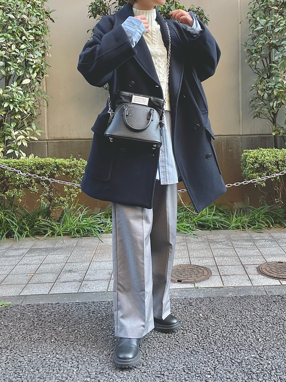 T/WメルトンビックPコート ネイビー 36 スローブイエナ