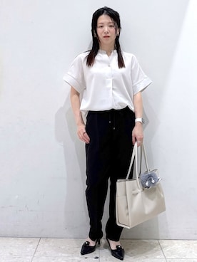「アイテム（チャーム、グレー系）」を使った、mameさん（レディース・154cm）の秋コーディネート
