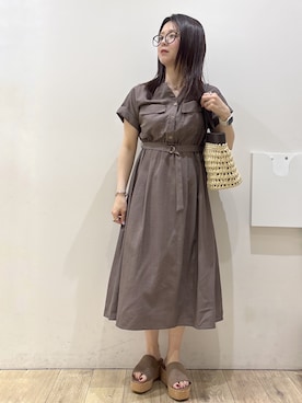 「OPAQUE.CLIP（オペークドットクリップ）のアイテム」を使った、mameさん（レディース・154cm）の夏コーディネート