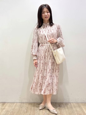 「Rubyrivet（ルビーリベット）のアイテム（スカート）」を使った、mameさん（レディース・154cm）の冬コーディネート