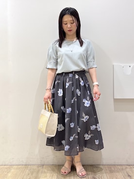 「OPAQUE.CLIP（オペークドットクリップ）のアイテム」を使った、mameさん（レディース・154cm）の夏コーディネート