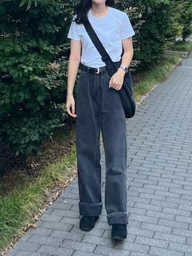 「CASIO」｜「アイテム（モカシン/デッキシューズ）」を使った、marinaさん（レディース・161cm）の夏コーディネート
