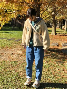 「POU DOU DOU（プードゥドゥ）のアイテム（ブルゾン）」を使った、ChiHsinさん（レディース・162cm）の冬コーディネート