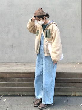 「POU DOU DOU（プードゥドゥ）のアイテム（ブルゾン）」を使った、ChiHsinさん（レディース・162cm）の冬コーディネート