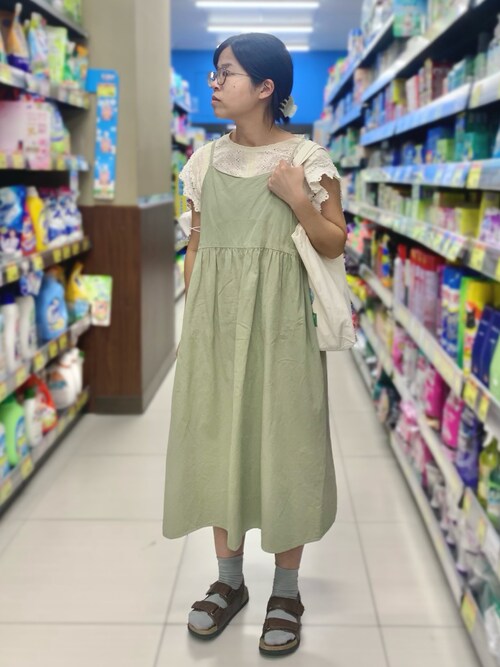 ぽろん★新品★sm2★脇リボンレースベスト：ノースリーブラウスでも SMLサイズ]レースフリルフロントジップウエストリボンタイトミニ